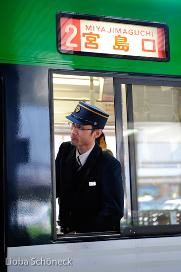 Straßenbahnfahrer in Hiroshima